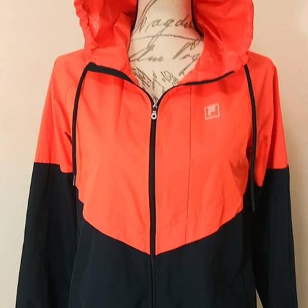 Fila Sport Lightweight Windbreaker Sz XS Orange - Picture 5 of 7
